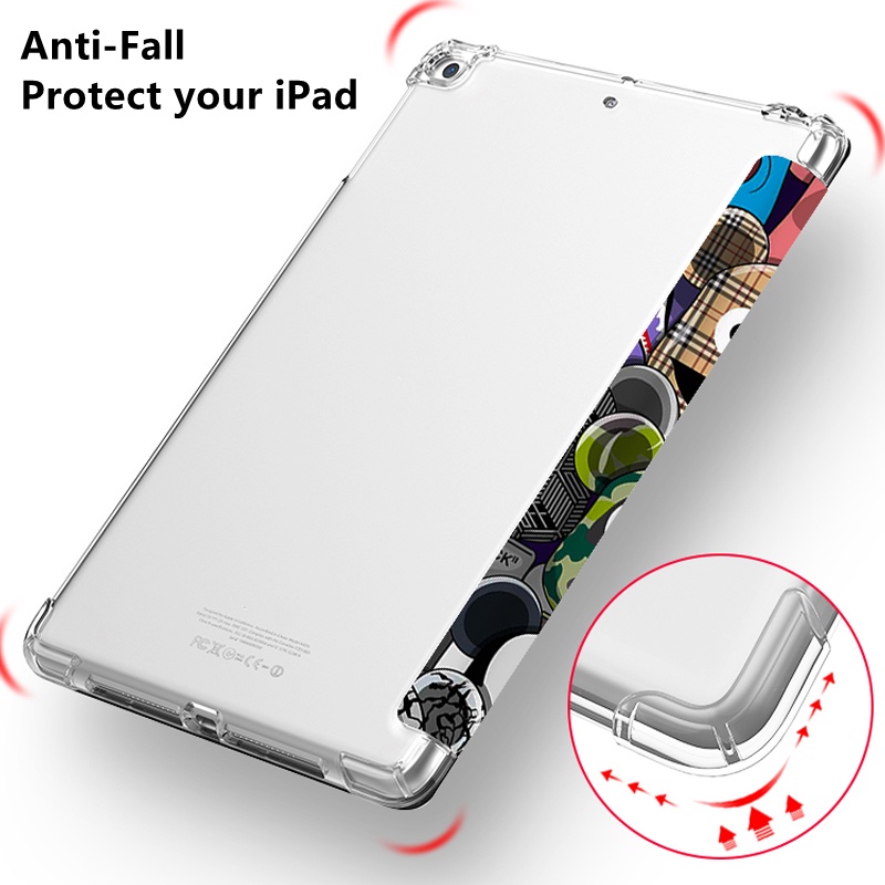 Dllencase Bao Da Máy Tính Bảng Có Ngăn Đựng Bút Cho Compatible For iPad 2021 Pro 11 2019 2020 10.2 7/8th 2018 9.7 5/6th Mini 4 5 Air 4 10.5 A232