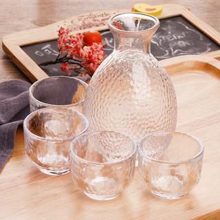 HANDMADE Bộ Bình Thủy Tinh Đựng Chai Rượu Phong Cách Nhật Bản
