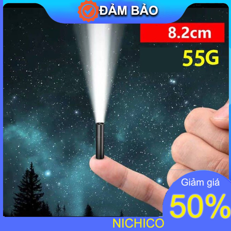 Đèn rọi siêu sáng công suất cao, Đèn pin siêu sáng chiếu xa 300m siêu nhỏ gọn chỉ còn 9cm