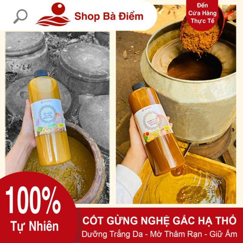 Cốt Gừng Nghệ Gấc Hạ Thổ Nước Cốt 1 - Shop Bà Điểm - Rượu Gừng Nghệ sản phẩm handmade