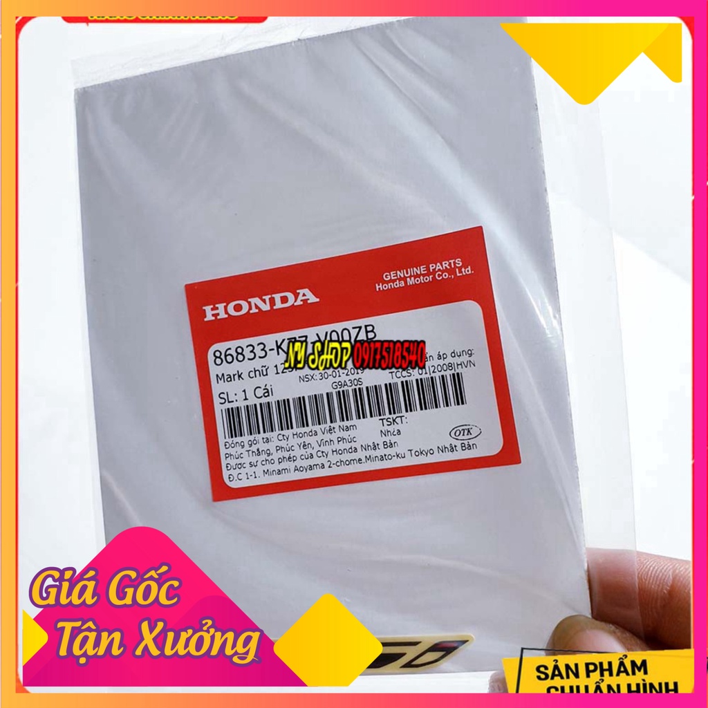 🥇 1 ĐÔI TEM 125i CHO SH VIỆT - TEM HONDA CHÍNH HÃNG ( mã k77) 🥇 (Ảnh Sp thật)