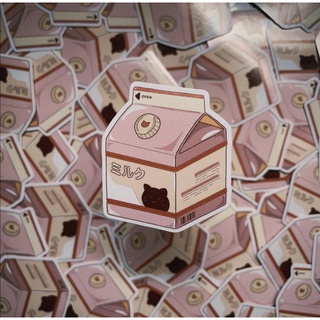 set 2 sticker hộp sữa mèo