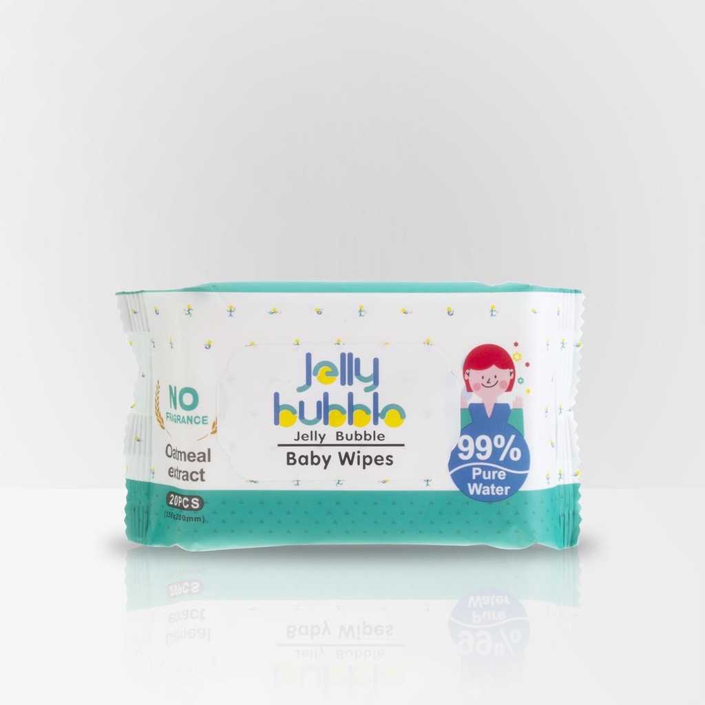 Khăn giấy ướt cho bé JELLY BUBBLE - Combo 24 gói loại 20 tấm