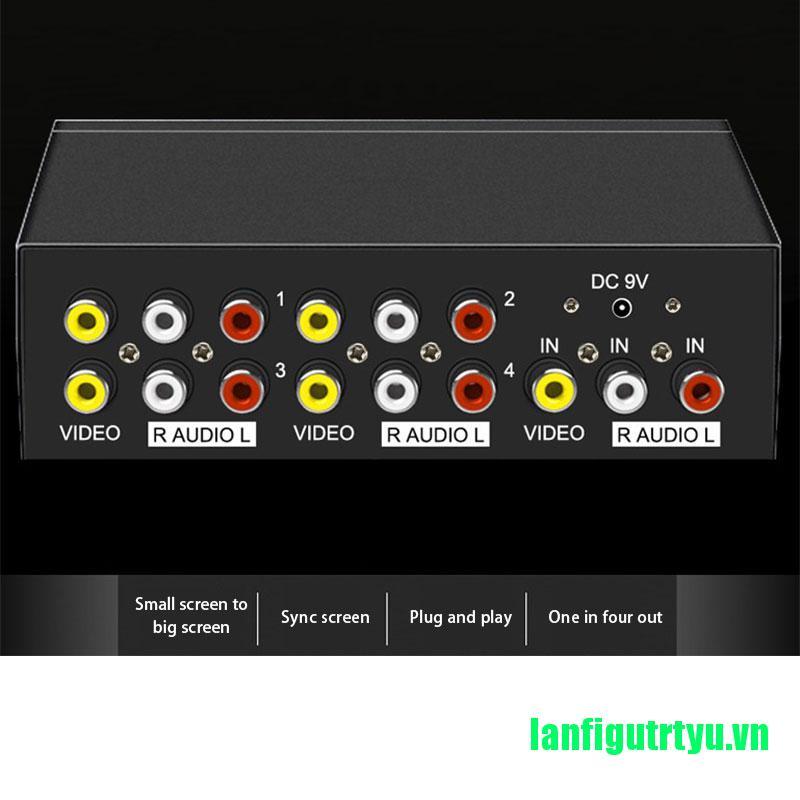 Bộ Chia Tín Hiệu Âm Thanh Hình Ảnh 4 Cổng Rca 4 Cổng