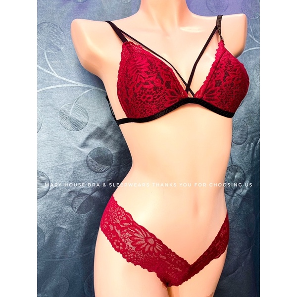 Bộ Đồ Lót Ren Mút Ngực Quần Y Cam Cúp  Nhỏ 32-34 | BigBuy360 - bigbuy360.vn