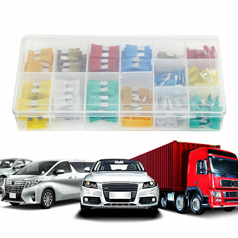 220pc Mini & Standard Blade Fuse Assortment Auto Car Truck FUSES Kit APM, ATM