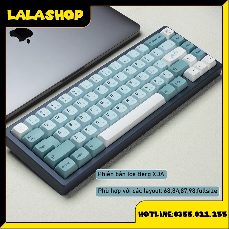 Set Keycap Thick Pbt Cherry Iceberg 142 Nút Cho Bàn Phím Cơ