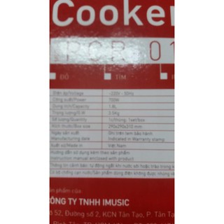 Nồi cơm điện Pushika PCR-01 - 1.8L