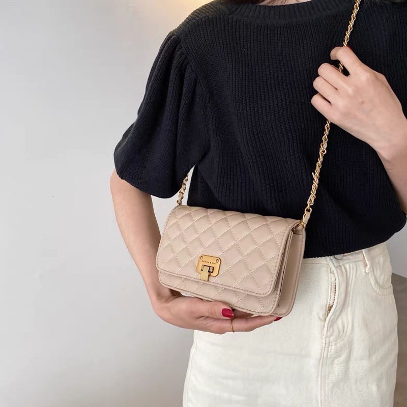 Túi xách nữ đeo chéo SHOPTIDO STORE ô trần chám nhiều ngăn thích hợp đi chơi đi công việc