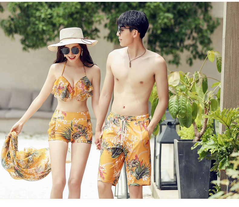 Bộ Đồ Bơi Ba Mảnh Lưng Cao Ôm Dáng Quyến Rũ Cho Cặp Đôi Z02