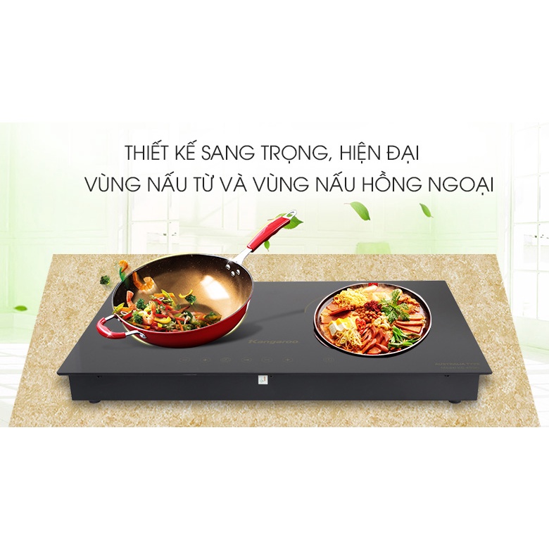 [ Bếp đôi điện từ hồng ngoại Kangaroo KG499N