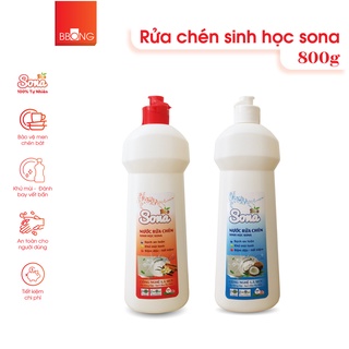Nước rửa chén, nước rửa bát sona 800gr - hương quế/ hương dừa