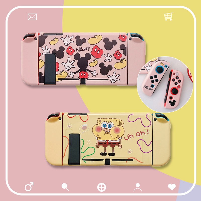 Dễ thương Doraemon Minnie Nintendo Switch TPU Case dễ thương Phim hoạt hình dễ thương Nắp chuyển đổi cầm tay Vỏ chống sốc đáng yêu