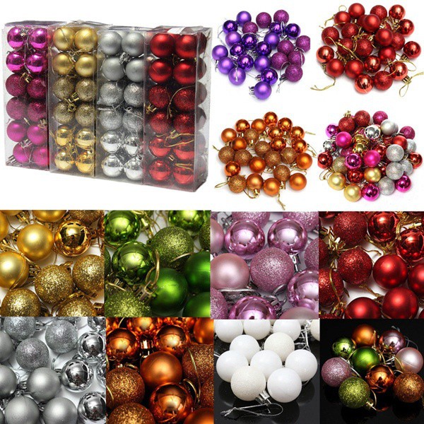 12 Quả châu lấp lánh trang trí cây thông Noel