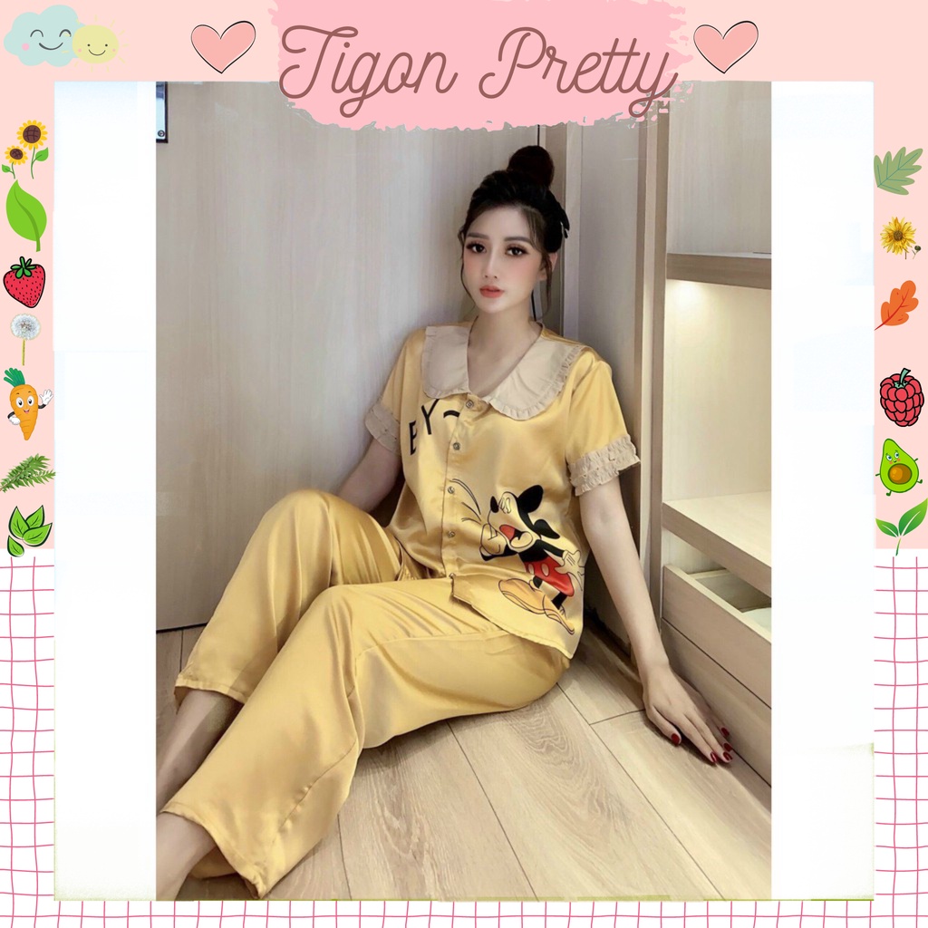 ĐỒ BỘ LỤA CAO CẤP TAY NGẮN MẶC NHÀ ❤️PIJAMA SATIN LỤA ĐỒ NGỦ- Nhiều mẫu