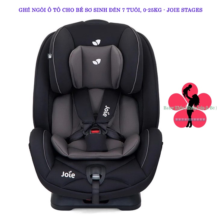 Ghế ngồi ô tô cho bé sơ sinh đến 7 tuổi, 0-25kg - JOIE STAGES COAL