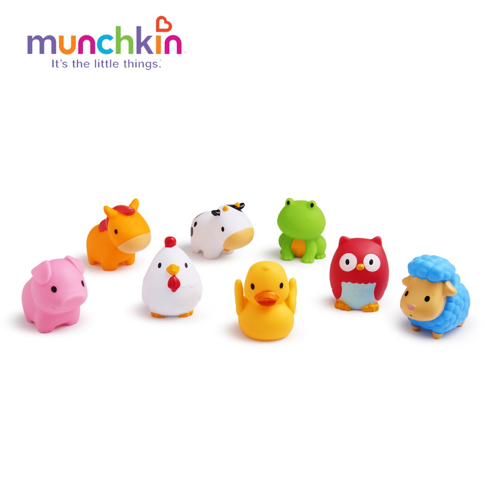 Bộ đồ chơi nhà tắm 8 sinh vật nông trại Munchkin