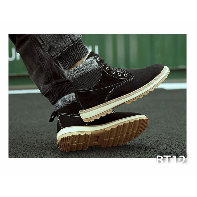 Giày Nam Cổ Cao BT12 - Màu Đen | BigBuy360 - bigbuy360.vn