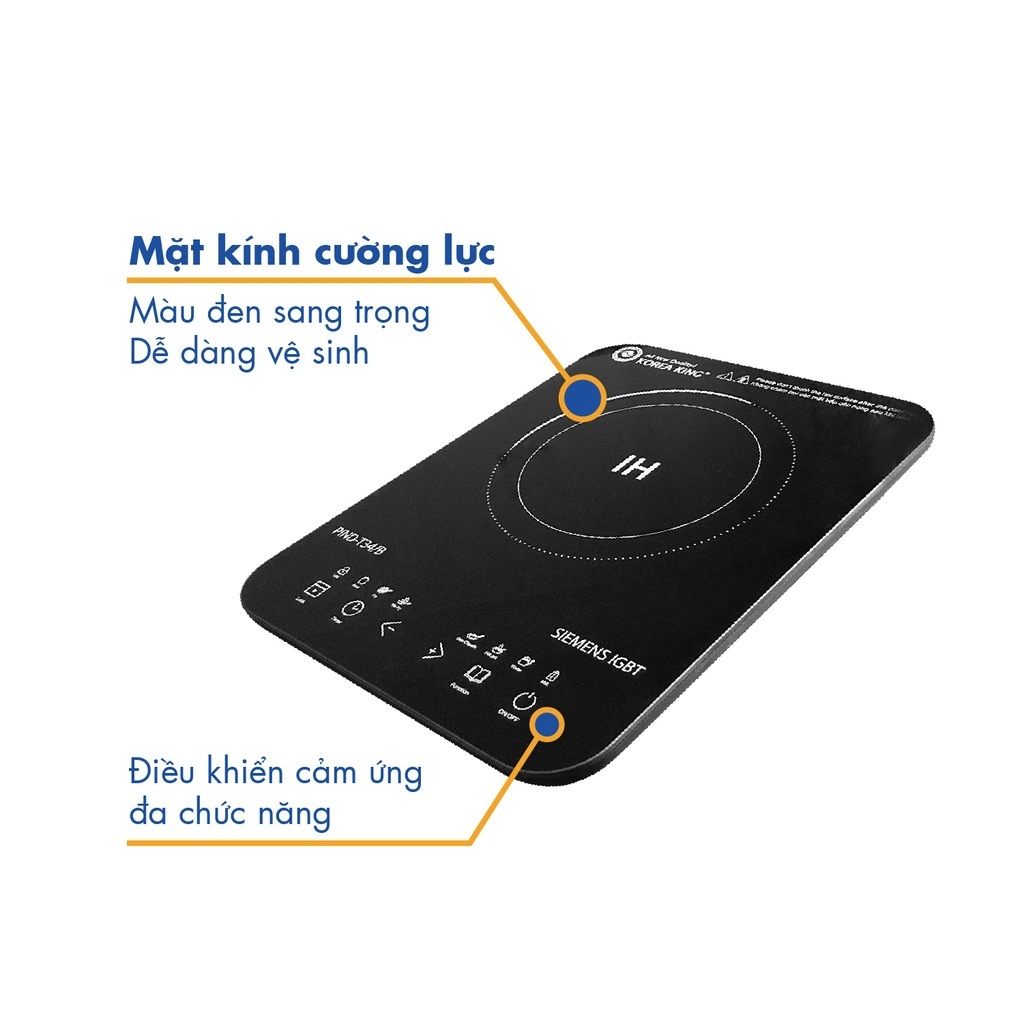 Bếp Từ đơn mini Công suất 1800W, 2000W Cảm ứng Korea King Hàn Quốc T34, T39 Thay bếp gas trong nhà bêp khóa an toàn trẻ