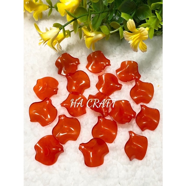 Cánh CONG NHỠ (cong vừa, cánh hoa hồng), vật liệu hoa đá pha lê Handmade