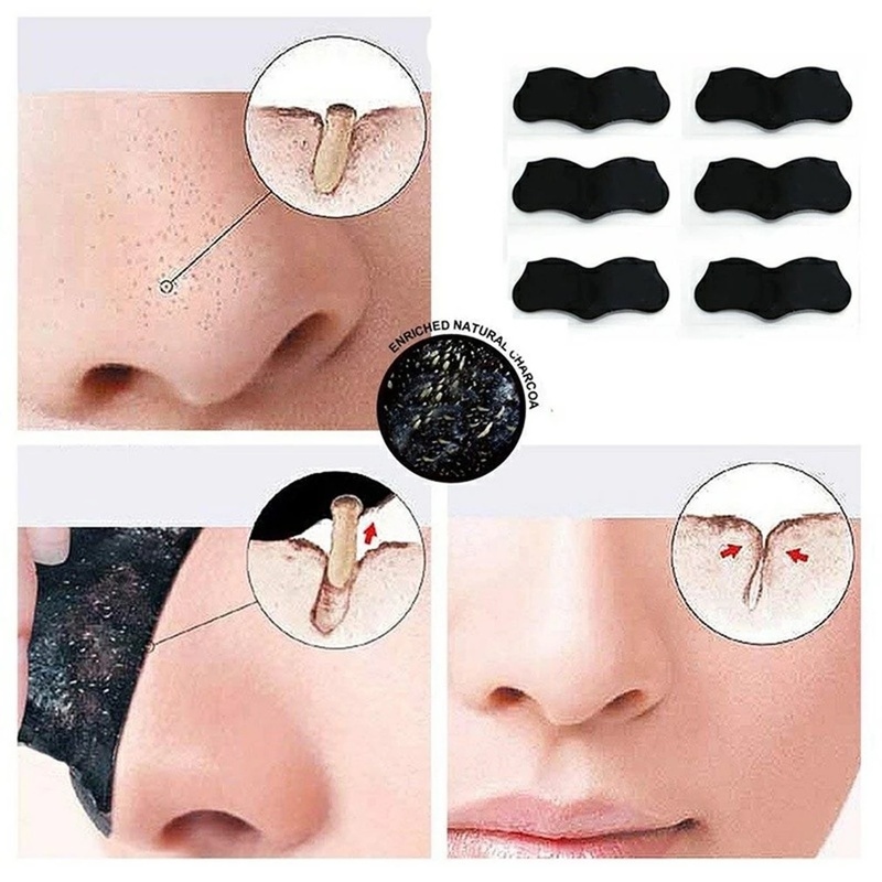 Set 10 Mặt Nạ Lột Mụn Đầu Đen Vùng Mũi Thu Nhỏ Lỗ Chân Lông Làm Sạch Sâu