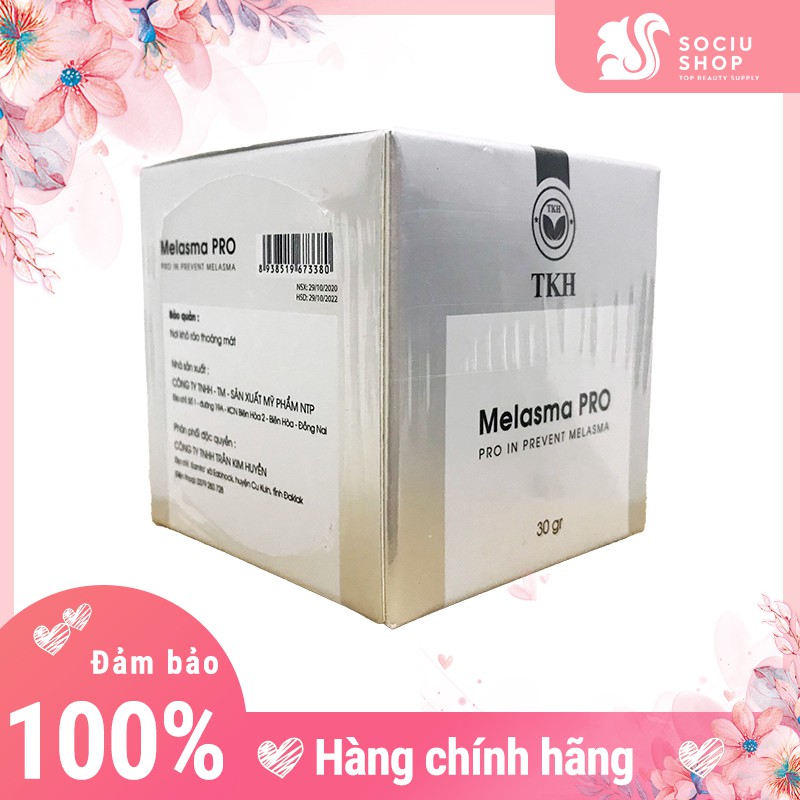 Kem Nám Tàn Nhang Melasma PRO TKH - Hỗ trợ mờ thâm nám da, Se khít lỗ chân lông, Hỗ trợ làm trắng da