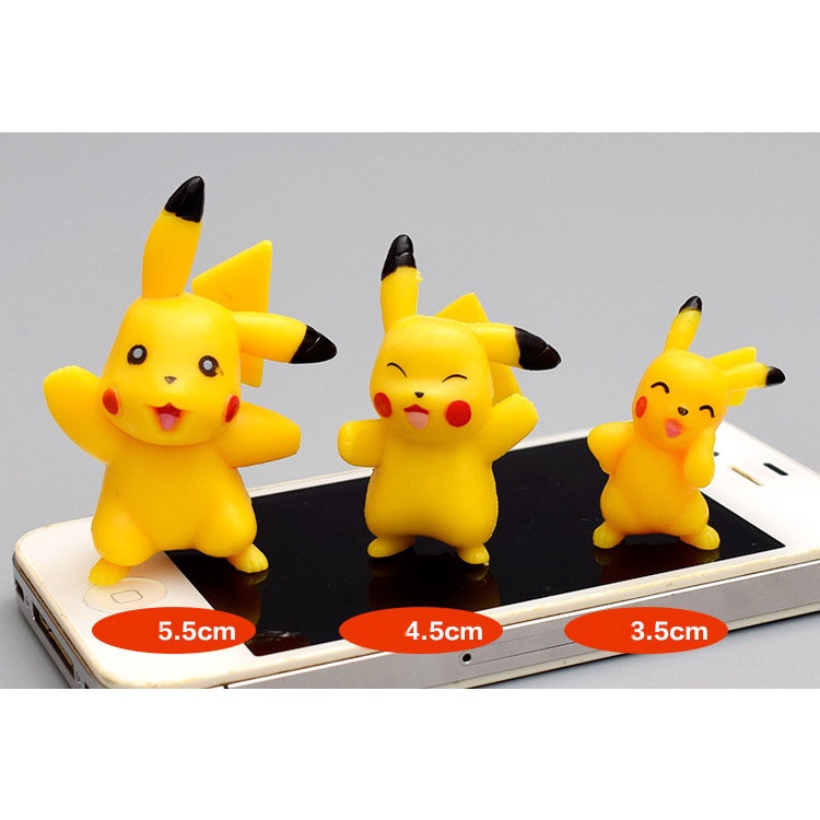 Set 18 mô hình Pi Kachiu cute, dùng trang trí góc làm việc gaming