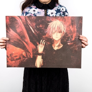 Mô Hình Nhân Vật Truyện Tranh Tokyo Ghoul Bằng Giấy Kraft Phong Cách Retro Dùng Trang Trí Phòng Ngủ