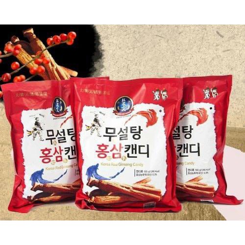 KẸO HỒNG SÂM KHÔNG ĐƯỜNG 365 HÀN QUỐC(500g)