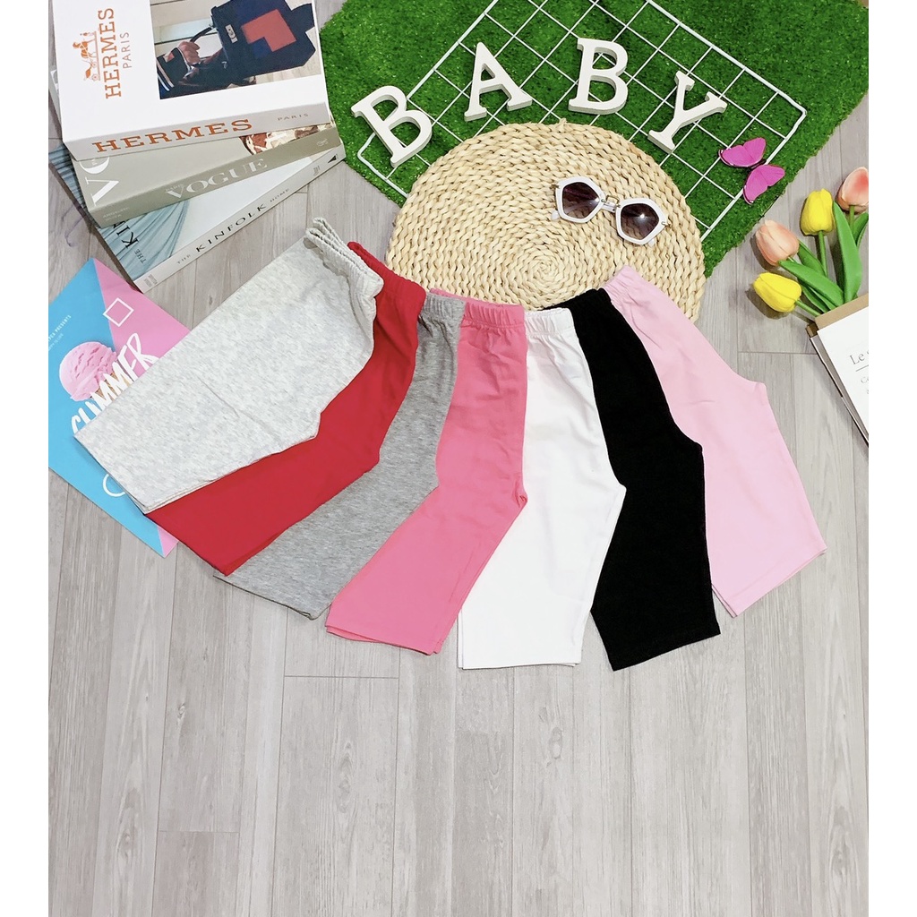 Quần Legging Bé Gái Thun Cotton dày dặn co giãn
