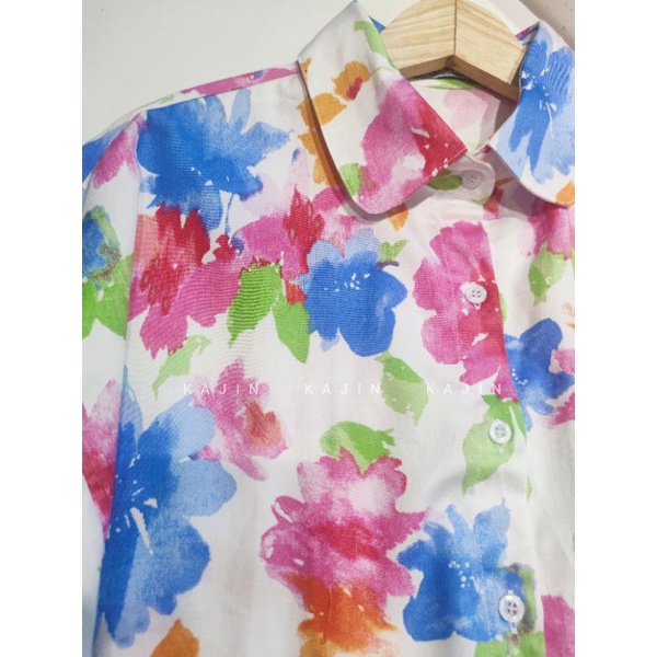 Áo cotton Hàn họa tiết oversized