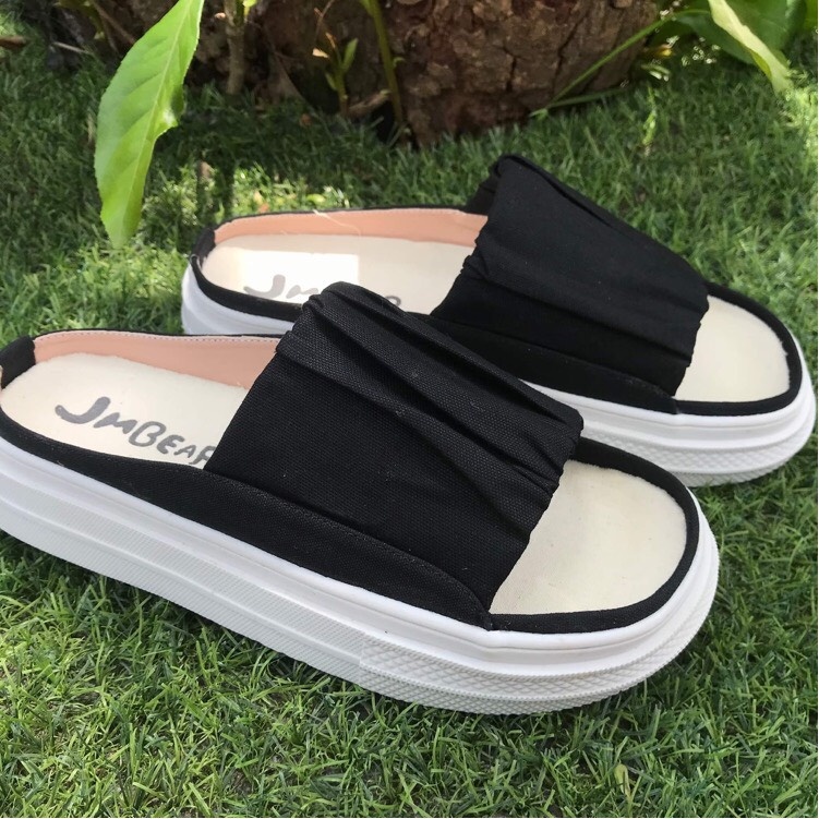 [Giá hủy diệt] dép quai dúm bánh bèo hàng cao cấp chất liệu cavas