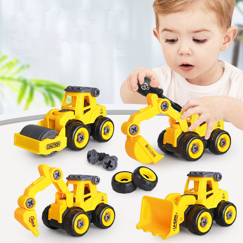 Đồ chơi lắp ráp xe công trường dành cho trẻ em