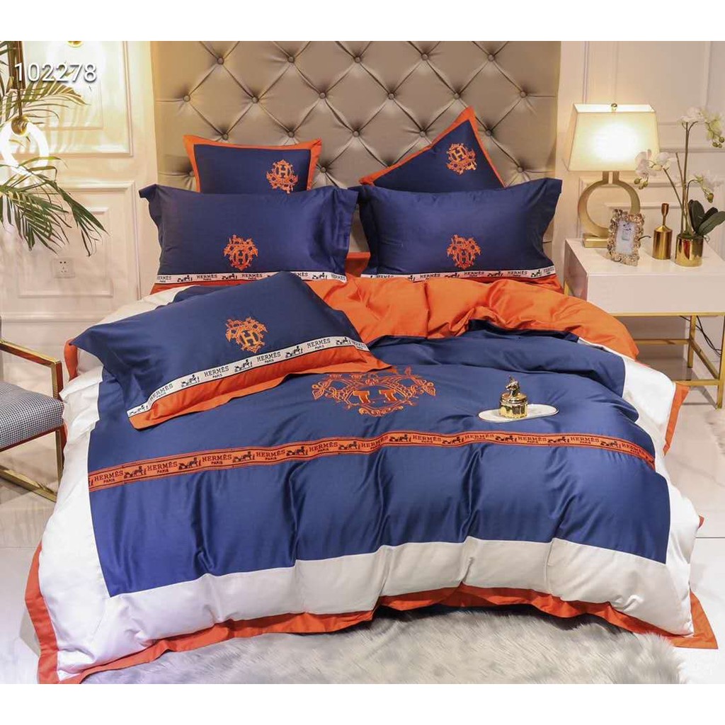 Bộ chăn ga gối lụa 6 món 80s mềm mịn giá rẻ