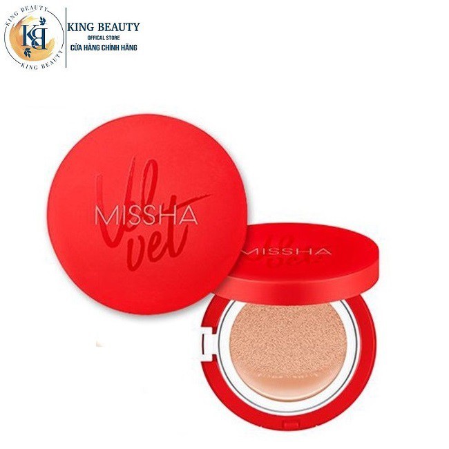 Phấn Nước Missha Kiềm Dầu Tông Tự Nhiên Vỏ Đỏ Velvet Finish Cushion SPF50 PA+++ Tone 23