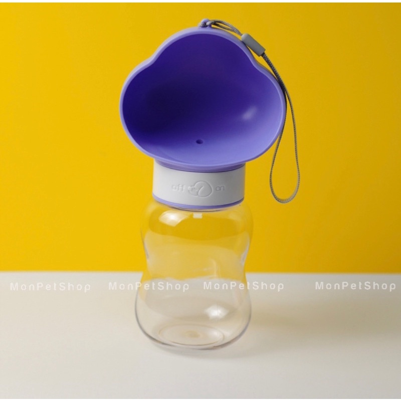 Bình nước du lịch cho thú cưng hình đám mây 2in1