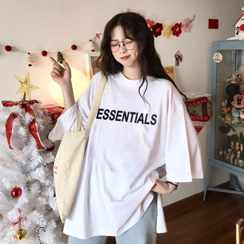 Áo thun Unisex ESSENTIALS, Áo phông dáng rộng tay lỡ, Form oversize Nam nữ, Cotton 100% siêu thoáng mát