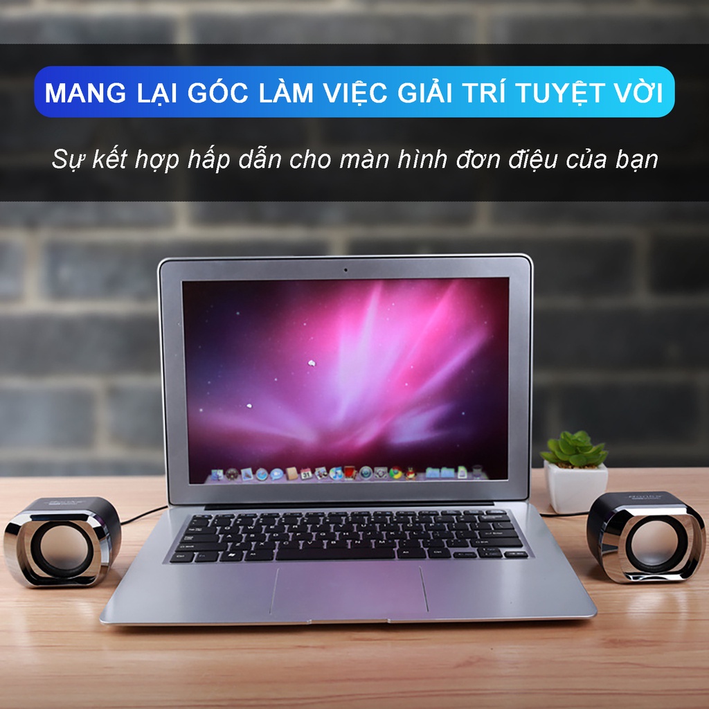 Loa máy tính có dây để bàn SIDOTECH XD12 mini âm thanh nổi 3 dải âm bass mid treble sống động chất liệu ABS – Chính hãng