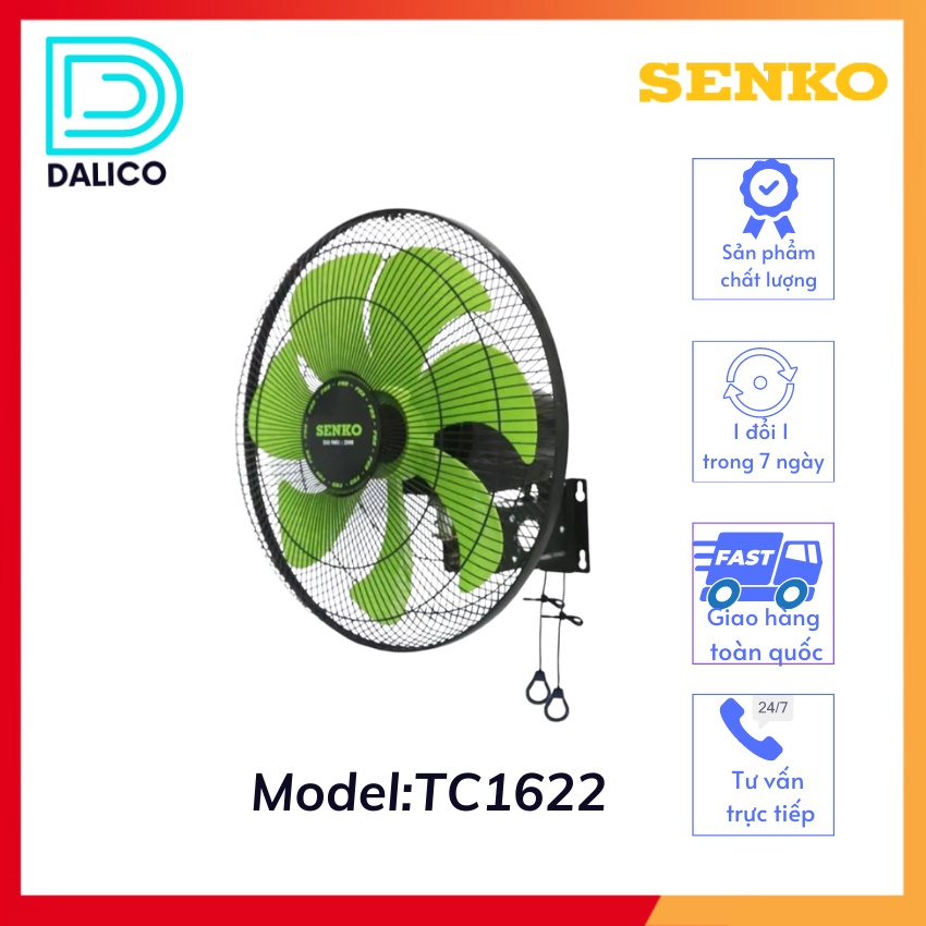 Quạt treo tường Senko TC1622 công suất 65w - DALICO