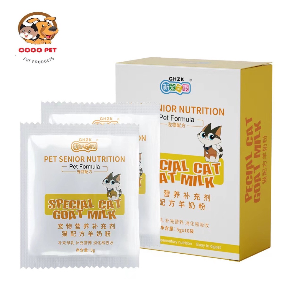Sữa Bột Cho Chó Mèo Zhikang Gói 5g- Sữa Bột Đóng Hộp Bổ Sung Dinh Dưỡng Canxi Cho Thú Cưng
