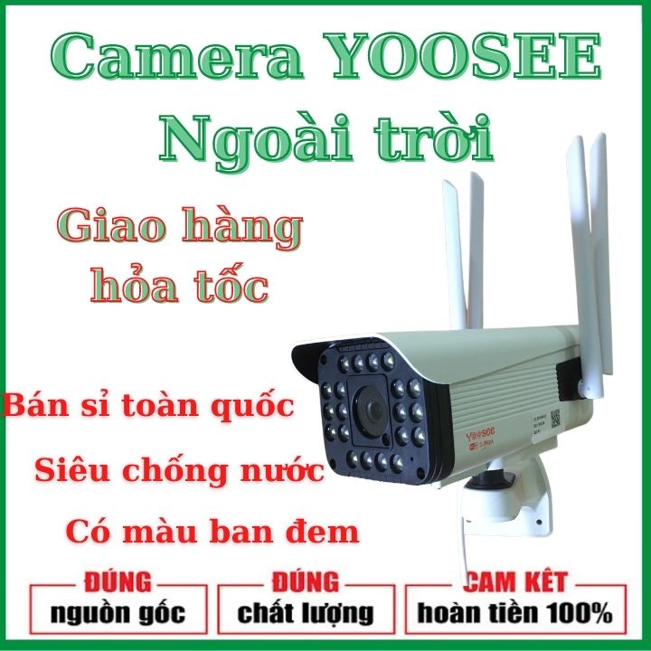 Camera yoosee ngoài trời xoay 360°,đàm thoại 2 chiều - Camera yoosee / carecam full hd 1080, ban đêm có màu, chống trộm