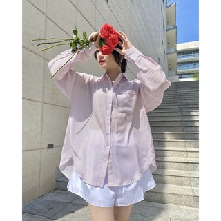 Áo sơ mi oversize - sơ mi nữ phong cách Hàn Quốc
