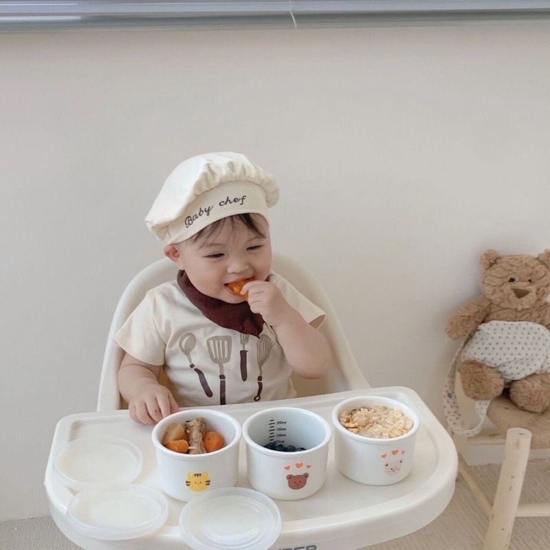 Hũ sứ đựng thức ăn chia vạch, hũ sứ đựng đồ ăn dặm cho bé