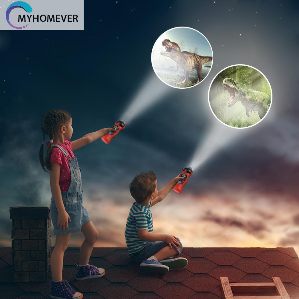 Pop It Fidget Đồ chơi Kids Cartoon ​Dinosaur Projector Flashlight Baby Sleep LED Project Lamp Đồ chơi