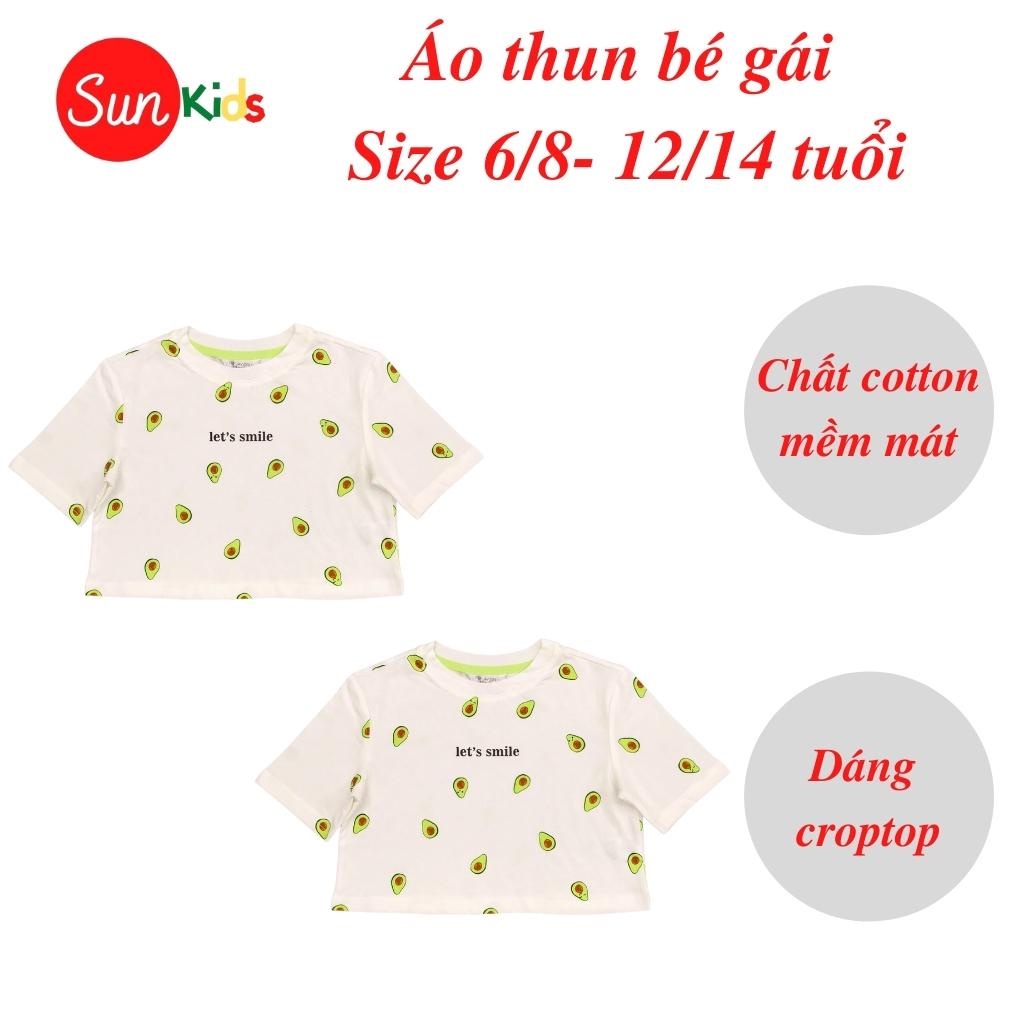 Áo thun cho bé gái, áo phông bé gái chất cotton mềm mát, size 6/8-12/14 tuổi - SUNKIDS1