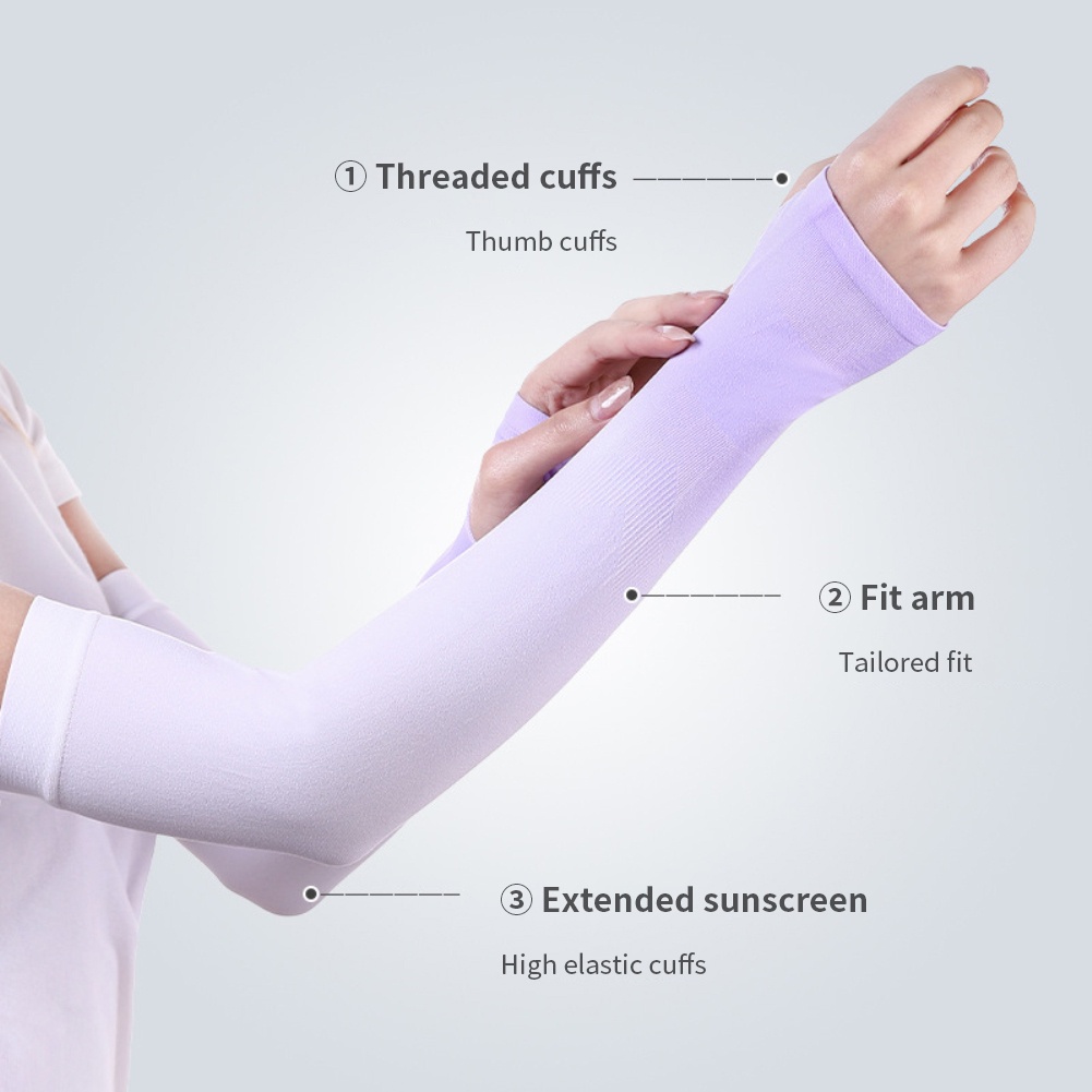 Găng Tay Chống Nắng Và Tia UV Vải Lụa Lạnh Mỏng Thời Trang Cho Nam Và Nữ