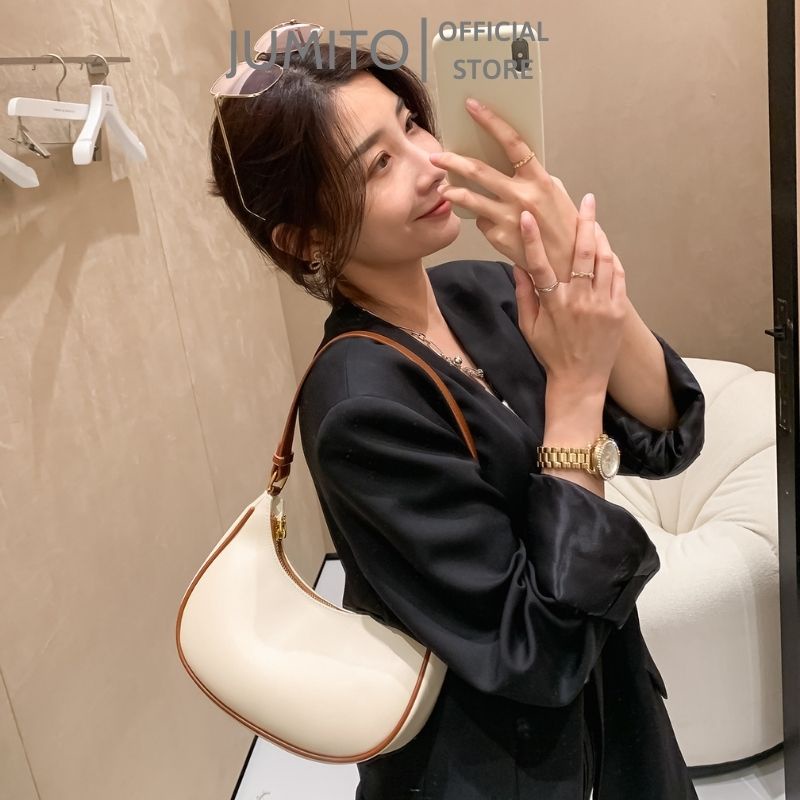 Túi xách nữ kẹp nách cầm tay vitage da trơn siêu xinh JUMITO T1.026.DE