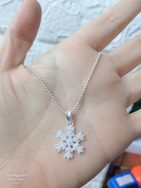 Dây chuyền bi bông tuyết bạc ta