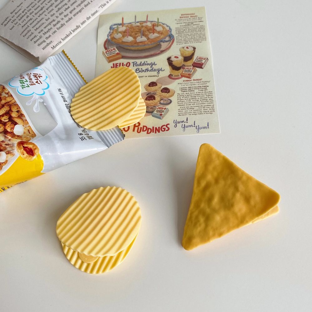 Kẹp giấy kiểm tra đồ ăn vặt hình gói khoai tây chiên dễ thương đơn giản