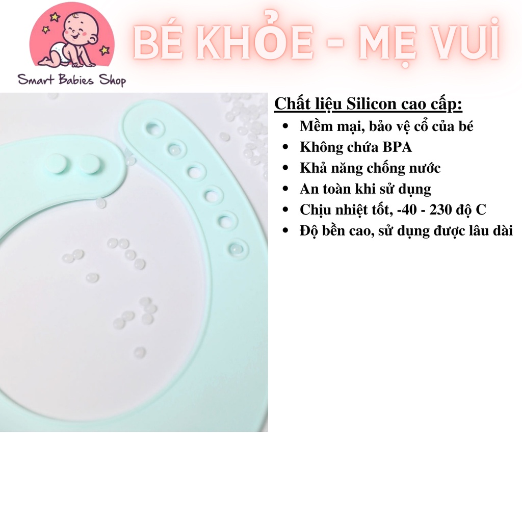 Yếm máng ăn dặm Silicone
